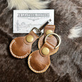 Light Brown Leather Air Tag Holder