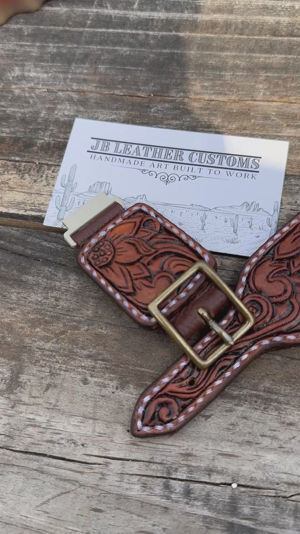 "The Jolene" Sunflower & Scroll Spur Strap Watch Band