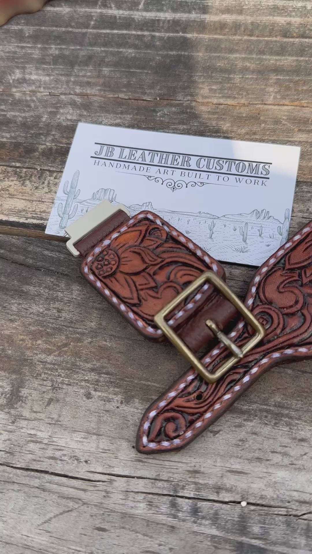 "The Jolene" Sunflower & Scroll Spur Strap Watch Band