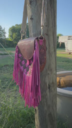 "The Belle" – One-of-a-Kind Woven Fringe Leather Purse