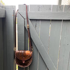 Rose Gold-Tooled Leather Hair on Hide Purse