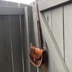 Rose Gold-Tooled Leather Hair on Hide Purse