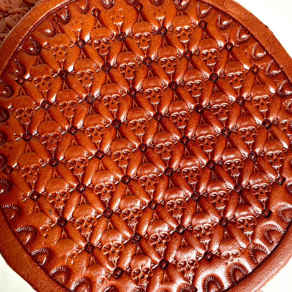 Skull Basketweave Cup Coasters (4)