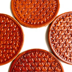 Skull Basketweave Cup Coasters (4)