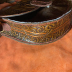Rose Gold-Tooled Leather Hair on Hide Purse