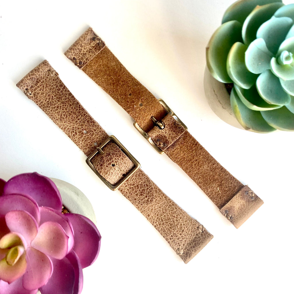Light Brown Leather Watch Band