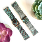 Teal and Bronze Watch Band
